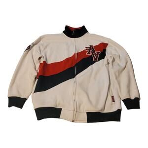 Avirex Zip Up Sweater Size Large Challenge Series Mt Everest Patch W Stains